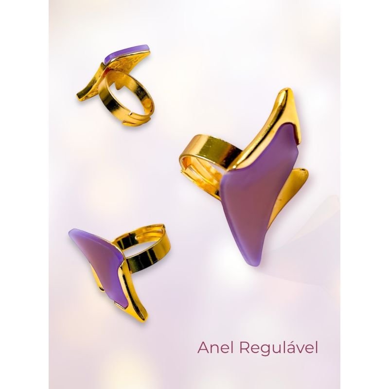 ANEL FOLHEADO A OURO - REGULAVEL
