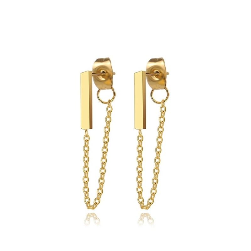 BRINCO CORRENTE MINIMALISTA AÇO DOURADO