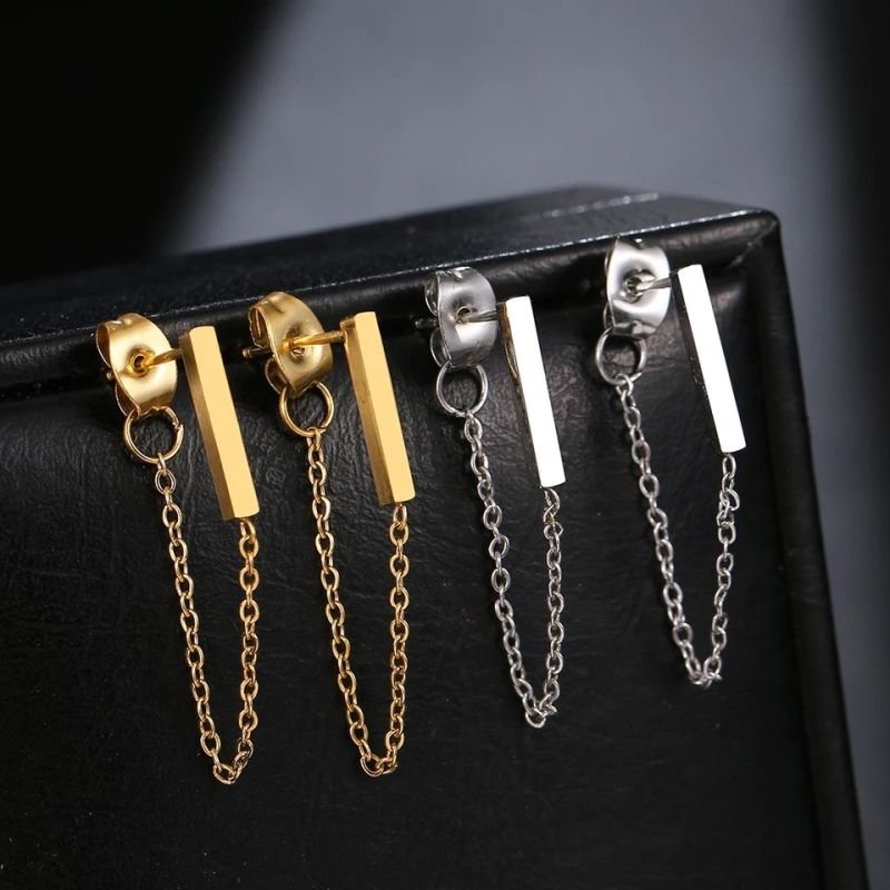 BRINCO CORRENTE MINIMALISTA AÇO DOURADO