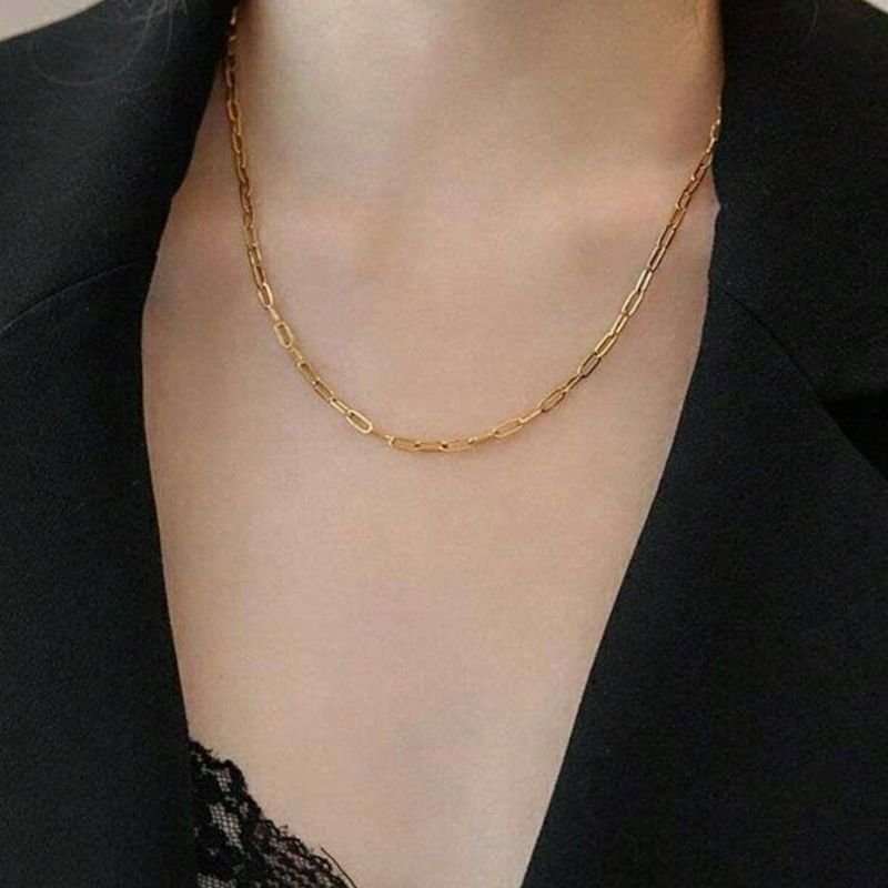 COLAR FOLHEADO A OURO 18K - INSPIRAÇÃO ELO CARTIER