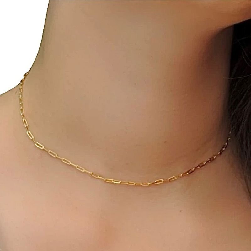 COLAR FOLHEADO A OURO 18K - INSPIRAÇÃO ELO CARTIER