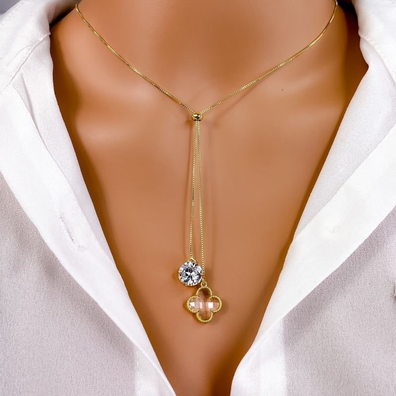 COLAR GRAVATA FOLHEADO A OURO 18K (SEM FECHO)