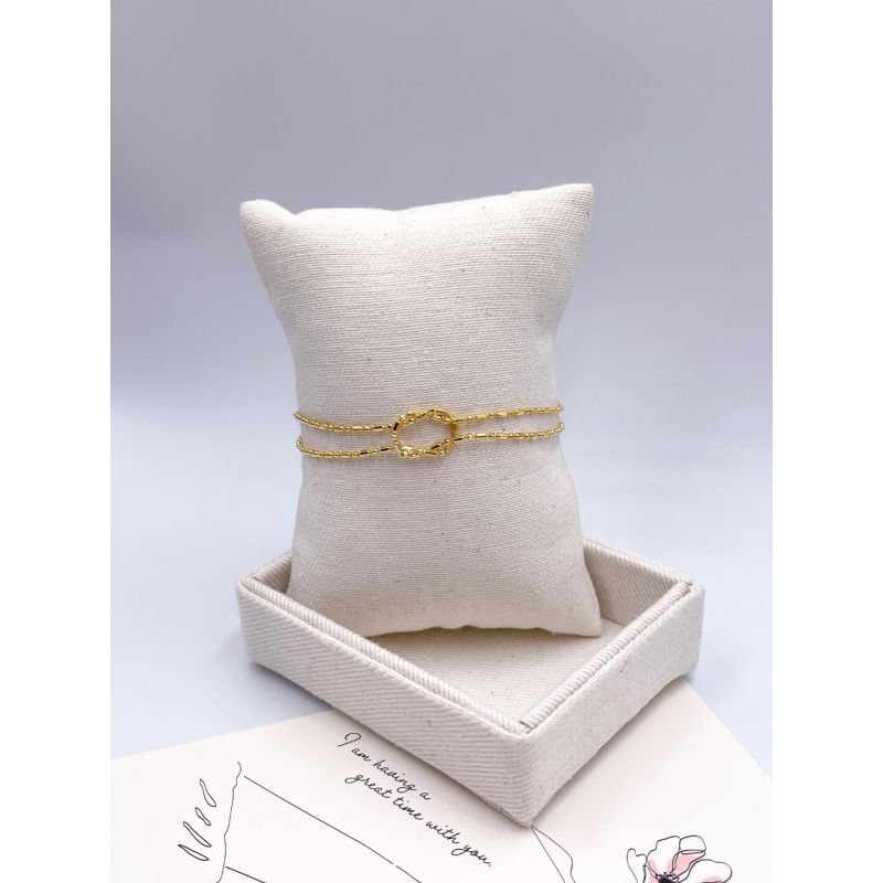 PULSEIRA FOLHEADA A OURO - NÓ