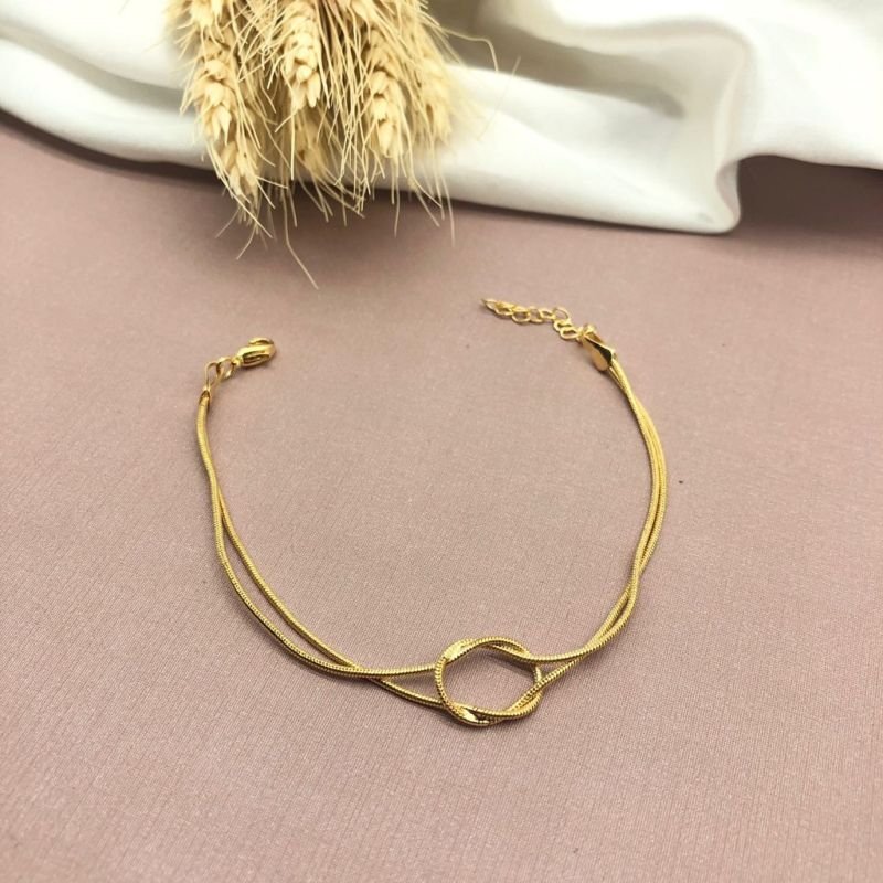 PULSEIRA FOLHEADA A OURO - NÓZINHO
