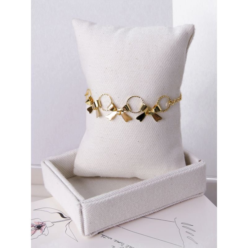 PULSEIRA FOLHEADA A OURO 18K - LAÇOS